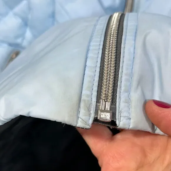 Nike Womens M Puffer Jacket Down Reflective Zipper Blue - Picture 12 of 16